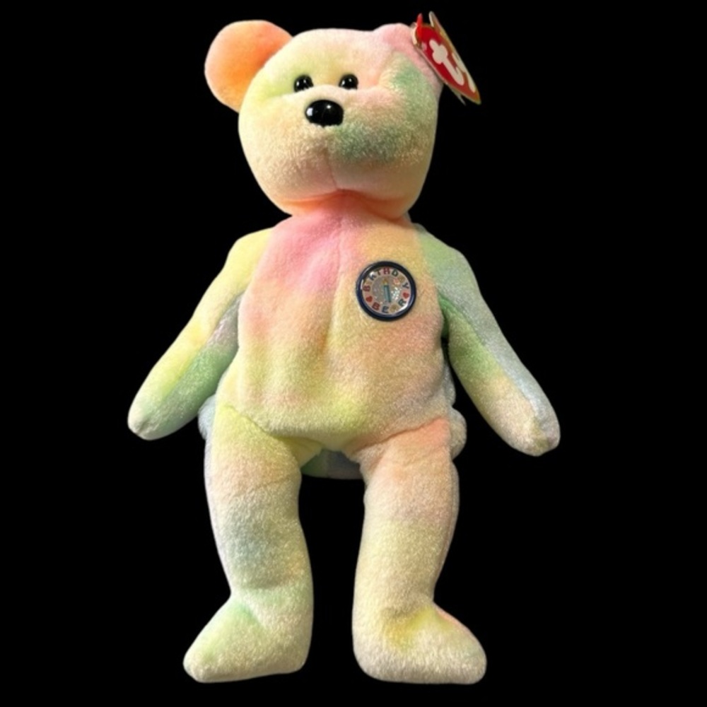 Ty Vintage Birthday B.B. Bear Original Beanie Baby 5th Edition(original hangtag)